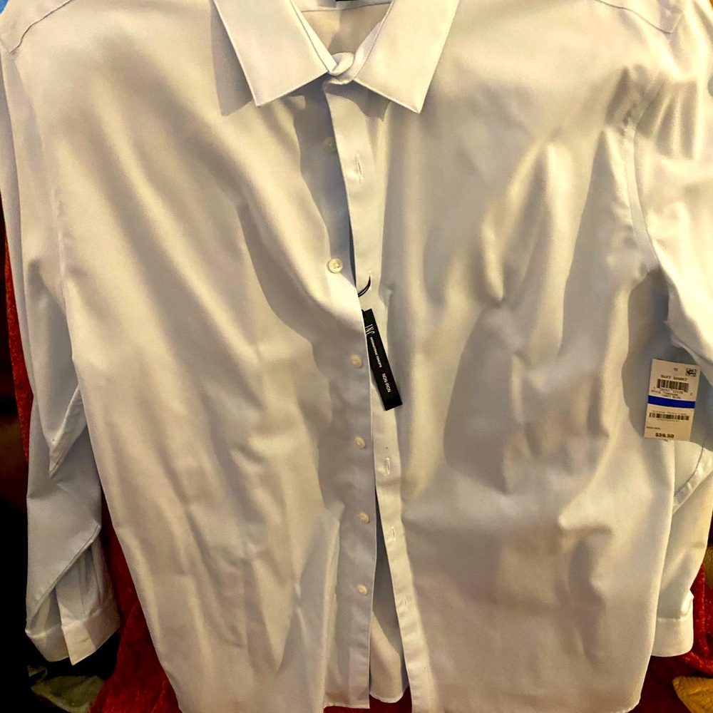 INC light blue button up NWT XL No Iron